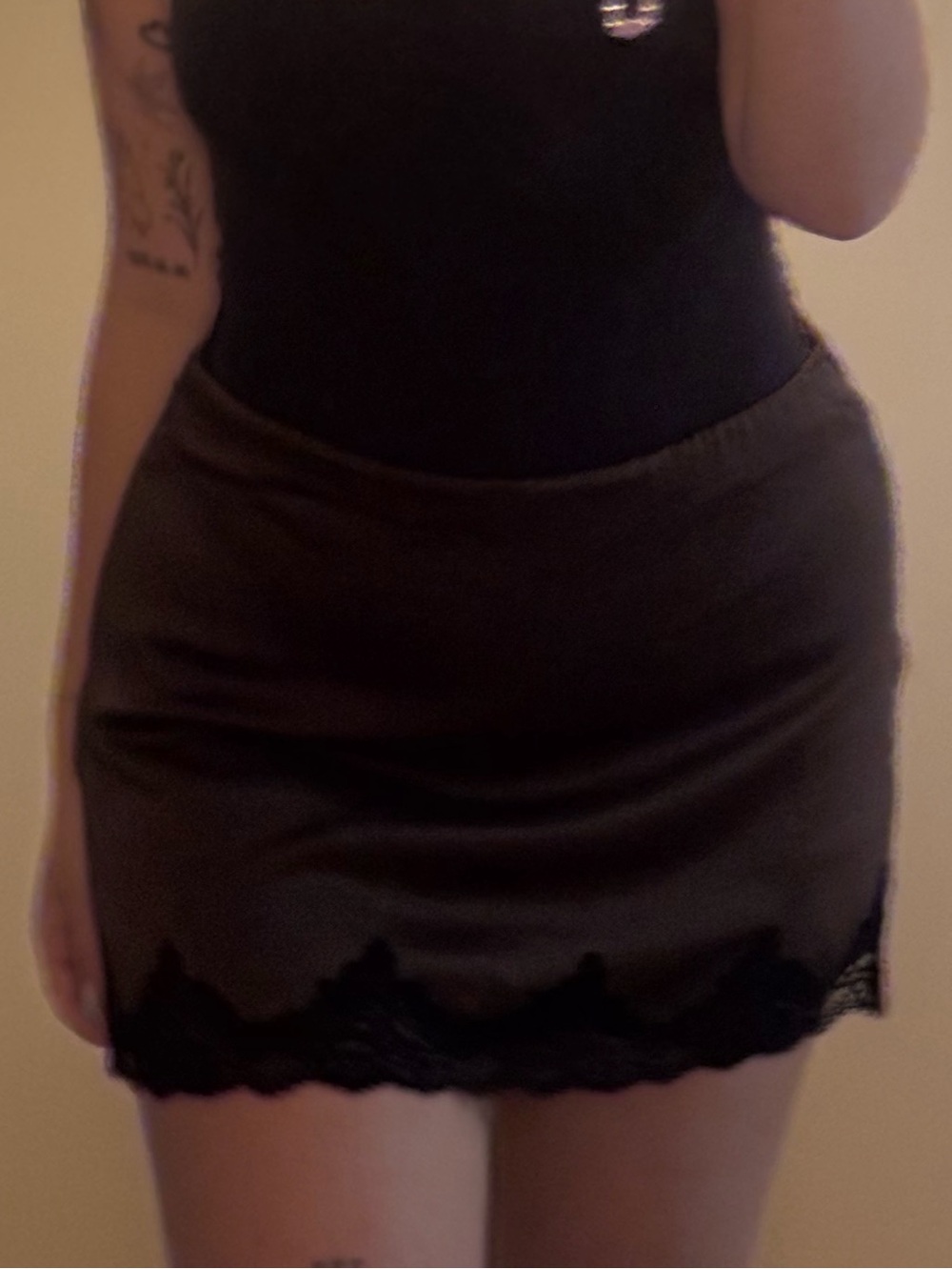 Brown Minu Skort with Black Lace